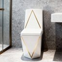 Ver imagem 4 de Vaso Sanitário Acoplado (monobloco) Imperial Diamond Gold