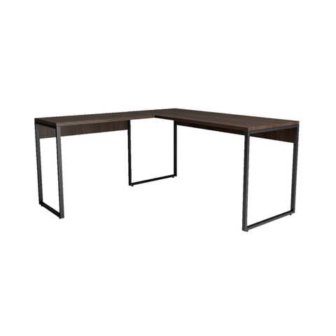 Mesa de Escritório em “L” Iron Estilo Industrial 1,50Mx1,50M Martinucci Nogal Málaga