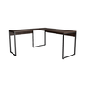 Mesa de Escritório em “L” Iron Estilo Industrial 1,50Mx1,50M Martinucci Nogal Málaga - 1