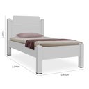 Ver imagem 5 de Cama Solteiro Paris Compacta Premiumresistente Criança Estilo Moderna com Colchão Cor Branco