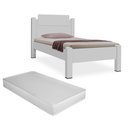Ver imagem 6 de Cama Solteiro Paris Compacta Premiumresistente Criança Estilo Moderna com Colchão Cor Branco