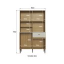 Ver imagem 4 de Armário de Cozinha 4 Portas 1 Gaveta com Espaço para Micro-Ondas AC3410 Bege/Ipê/Sabbia