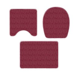 Jogo Tapete de Banheiro 3 Peças Merlot Cristal Jolitex - 3 Jogo Tapete de Banheiro 3 Peças Merlot Cristal Jolitex - 3