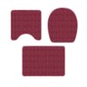 Jogo Tapete de Banheiro 3 Peças Merlot Cristal Jolitex - 3