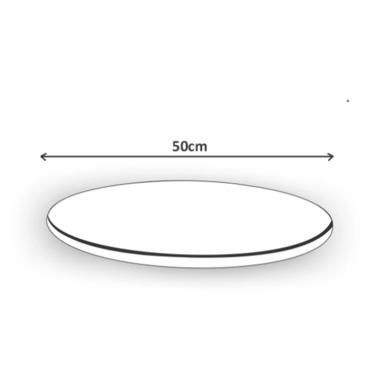 Prato Giratório para Mesa Laqueado e Vidro 50 Cm e 60 Centímetros Sala de Jantar:off White/50 Cm - 2