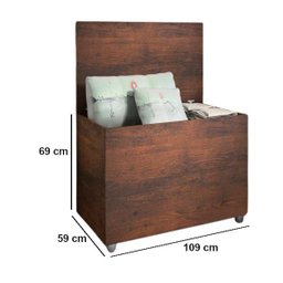 Caixa Baú para Quarto para Guardar Cobertores Lençóis e Objetos - 3