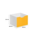 Ver imagem 2 de Nicho Organizador 1478 Moderno 9 Prateleiras 9 Nichos MDP Amarelo e Vermelho Qmovi