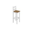 Ver imagem 3 de Mesa Bancada Madeira Maciça 3 Nichos na Lateral com 4 Banquetas–santurini Branco / Cera Castanho