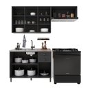 Ver imagem 3 de Armário de Cozinha Modulada Compacta Fidelitá Nara 100% MDF 3 Peças 200cm 8 Portas 2 Gavetas sem