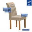 Ver imagem 5 de Mesa de Jantar 6 Lugares Kyra/Arizona com Vidro Cinamomo/Off White/Suede Cru - Cel Móveis