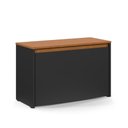 Ver imagem 3 de Sapateira Charme com Porta Basculante para Hall de Entrada ou Quarto - Preto com Freijó