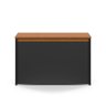 Sapateira Charme com Porta Basculante para Hall de Entrada ou Quarto - Preto com Freijó - 4