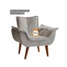 Poltrona Decorativa P/ Sala Eros Estofada Jolie 2-veludo Capuccino - Montano - 5