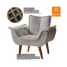 Poltrona Decorativa P/ Sala Eros Estofada Jolie 2-veludo Capuccino - Montano - 6