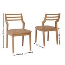 Ver imagem 5 de Mesa de Jantar Bromelia com 4 Cadeiras Estofadas Damasco Corino Kaki Natuem