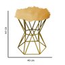 Puff Banqueta Louis Aramado Hexágono Para Penteadeira Sala Quarto Dourado Pelúcia Dourado - - 2