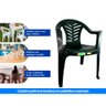 Cadeira Plástica até 154kg Resistente Área Piscina Preto - 4