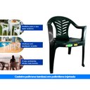 Ver imagem 4 de Cadeira Plástica até 154kg Resistente Área Piscina Preto