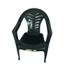 Cadeira Plástica até 154kg Resistente Área Piscina Preto - 5