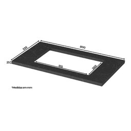 Tampo de Cozinha Modulado Connect 80cm p/ Cooktop Duna - Henn - 3