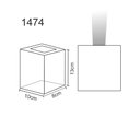Ver imagem 2 de LUMINÁRIA PAREDE BALIZA 1 VISOR QUADRADO G9 MARROM - 1474 MAR