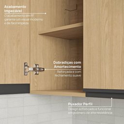 Armário Aéreo 2 Portas 70cm Nara CabeCasa MadeiraMadeira - 5