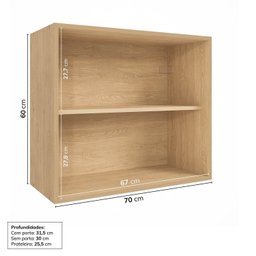 Armário Aéreo 2 Portas 70cm Nara CabeCasa MadeiraMadeira - 4