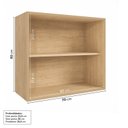 Ver imagem 4 de Armário Aéreo Planejado 2 Portas 70cm Nara CabeCasa MadeiraOriginals Marrom/Avena
