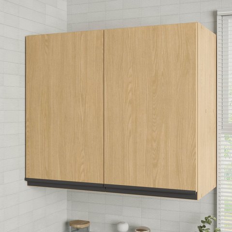 Armário Aéreo 2 Portas 70cm Nara CabeCasa MadeiraOriginals Marrom/Avena