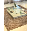 Ver imagem 1 de Tapete Carpete Sala Quarto Parquet Marrom 2,00 X 2,50 M