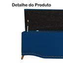 Ver imagem 3 de Calçadeira Recamier Baú Casal King 195cm Greta Suede Azul Marinho - DS Estofados