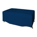 Ver imagem 2 de Calçadeira Recamier Baú Casal King 195cm Greta Suede Azul Marinho - DS Estofados