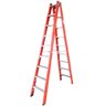 Escada Dupla de Aluminio e Fibra de Vidro Residencial 9 Degraus 2,7 Metros - 1
