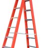 Escada Dupla de Aluminio e Fibra de Vidro Residencial 9 Degraus 2,7 Metros - 4
