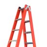 Escada Dupla de Aluminio e Fibra de Vidro Residencial 9 Degraus 2,7 Metros - 2