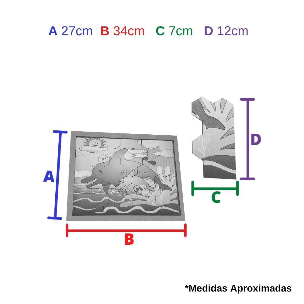 Quebra-cabeça Animais e Filhotes - Kit com 10 Quebra-cabeças