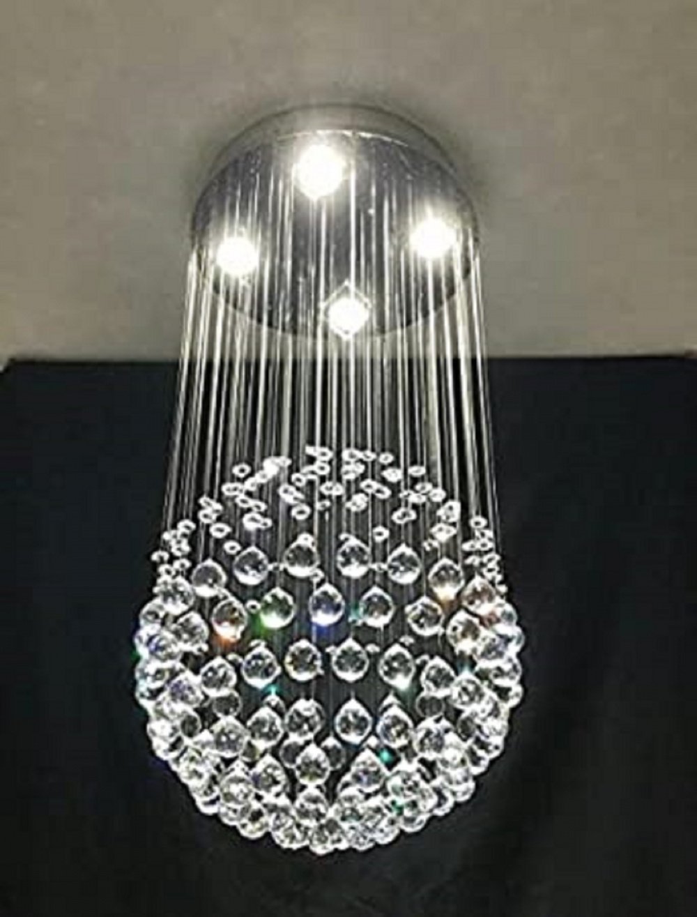 Lustre Globo Cristal K9 30cm de Diâmetro Para, Quarto, Cozinha, Hall, Sala de Jantar:80cm - 6