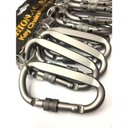 Ver imagem 3 de Kit 12 Chaveiro Mosquetão 3017 Metal Alumínio Fumê