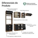 Ver imagem 7 de Armário de Cozinha Completa Glamy 9 Portas 3 Gavetas MDP 270cm Rustic e Preto