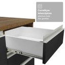 Ver imagem 5 de Armário de Cozinha Completa Glamy 9 Portas 3 Gavetas MDP 270cm Rustic e Preto