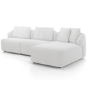 Ver imagem 6 de Sofá 4 Lugares com Chaise Direito Sala Living 294cm Arlo F04 Bouclê Off White - Lyam Decor