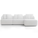 Ver imagem 1 de Sofá 4 Lugares com Chaise Direito Sala Living 294cm Arlo F04 Bouclê Off White - Lyam Decor