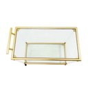 Ver imagem 2 de Carrinho Auxiliar de Acrílico e Dourado 80 cm