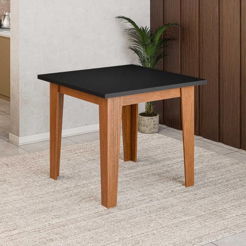 Mesa de Jantar Quadrada 4 Lugares Multimóveis Cr50223 Cinamomo/preto