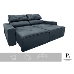 Sofá Retrátil e Reclinável 1,80m com Molas – Estilo Contemporâneo e Conforto - 2