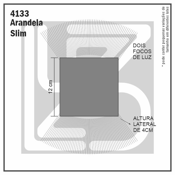 Kit 3 Arandelas Externa Slim 2 focos M2 - PRETA + LED G9 - 8