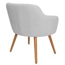 Ver mais imagens de Poltrona de Sala Decorativa Jade Pés Palito Castanho Bouclê Cinza Claro - Casaepoltrona