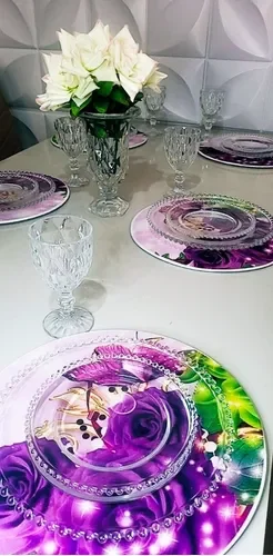 KIT 4 CAPAS SOUSPLAT SUPLA BORBOLETA LILAS - 1