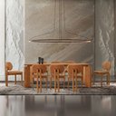 Ver imagem 1 de Mesa de Jantar Nala 220cm Madeira Tampo Laminado com 8 Cadeiras Nala