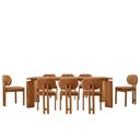 Ver imagem 2 de Mesa de Jantar Nala 220cm Madeira Tampo Laminado com 8 Cadeiras Nala